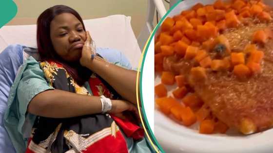 "Abeg where pepper soup?" Mercy Chinwo queries as she is served pizza & carrots after childbirth