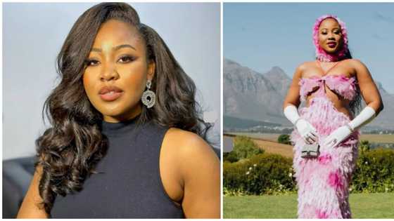 Queen Charlotte premiere: BBNaija star Erica sparks mixed reactions with feather ensemble at themed event