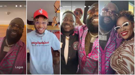 American rapper Rick Ross storms Lagos in style, hangs out with Kogbagidi, Poco Lee, other top celebs