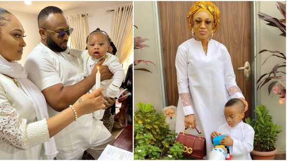 So Andre didn't bring joy? Trolls accuse Olakunle Churchill of shading Tonto in birthday post to second son