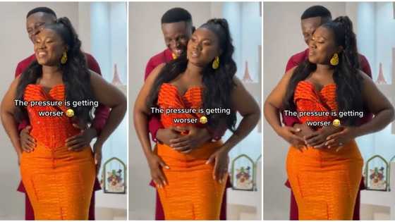 "Make use of me": Curvy lady tells young man how to hold her waist in public, romance video goes viral
