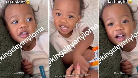 "Baby don catch mama": Little girl mimics sound she heard from mum's room at night, questions her in video