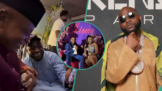 Davido excited as he video calls Chioma’s mum to speak with Bright Chimezie, clip goes viral