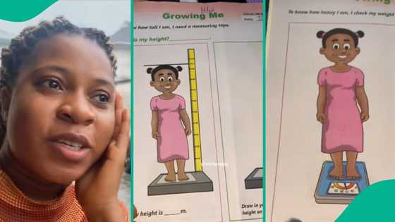 Nigerian mother displays unusual assignment brought home by her little daughter