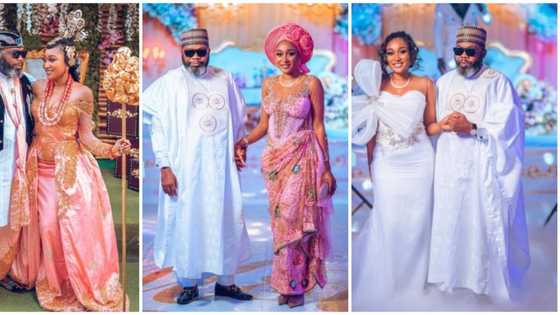 Wedding fashion: How actress Mbong slayed in 3 stunning ensembles for her big day