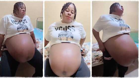 "How many babies?" Pregnant woman with gigantic baby bump causes stir, video goes viral
