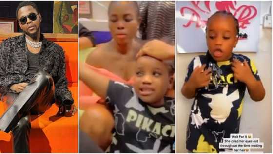 "Don't tell me to make my hair again": Little girl dances to Kizz Daniel's Buga after crying her eyes out
