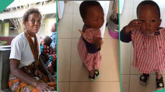 "I'd have cried so much finding my child like this": Woman who left her baby with hubby shares video
