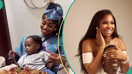Priscilla Ojo emotional after spotting her pic with Mohbad’s son in her bridal shower photo book