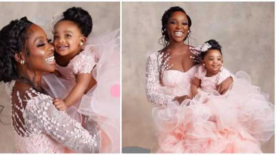 Tomike's birthday shoot for her baby's first birthday is giving mummy/daughter fashion goals
