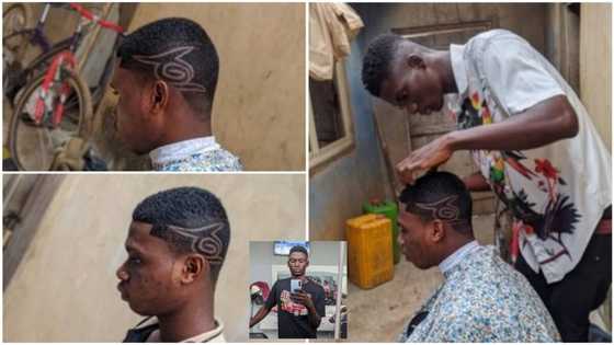 Check out the skill of this young Nigerian barber, he scatters Twitter, everybody wants him to come to their states (photos)