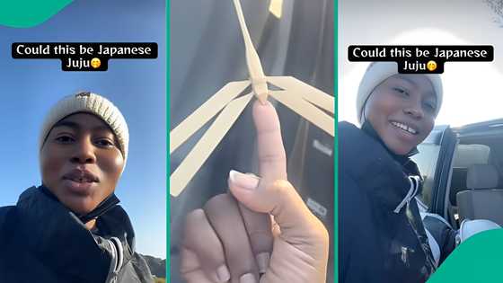 "Japanese juju?" Lady trends as she holds rare object that defies gravity, flaunts it in viral clip