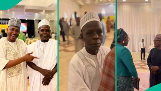 Nigerian man known for his anger invited to Aso Villa, meets Dangote and Ahmed Lawan