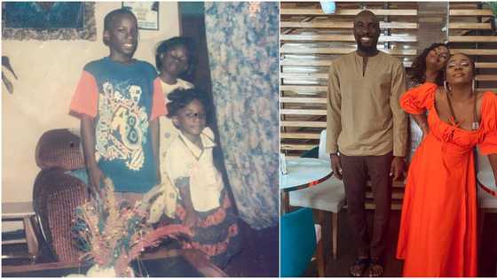 Siblings recreate family photo of many years ago with new adorable one, wow social media