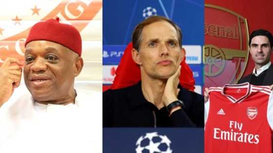 Beg Chelsea's Tuchel to cut small soap for you; Senator Kalu jokingly tells Arsenal's Arteta