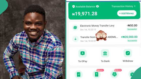 Electronics transfer levy: Man who transferred N20K from UBA to Opay shows how much was deducted