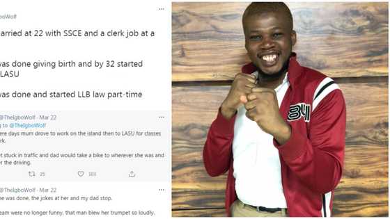 Nigerian man shares crucial life lesson, says his mum married at 22 with SSCE but became a barrister at 44