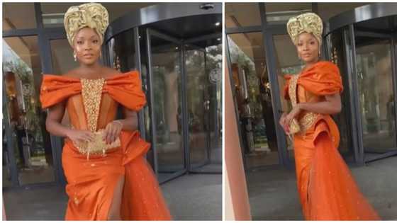 Wedding fashion: Groom's sister slammed for rocking 'busy' asoebi dress