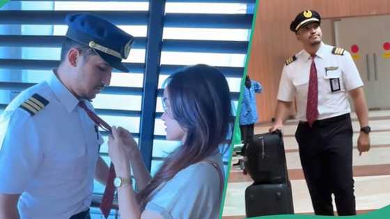 Heartwarming reunion: Pilot's wife shows husband’s cheerful reaction after seeing her at airport