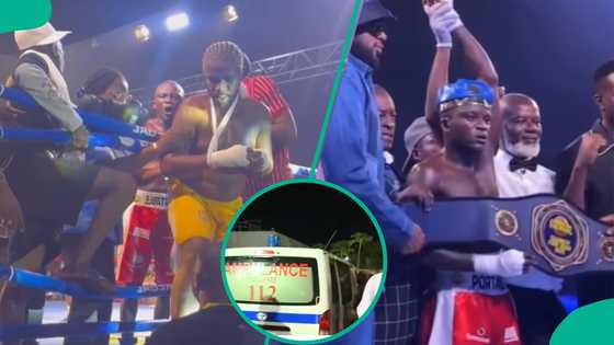 Portable beats up Speed Darlington in round 1, leaves him with broken hand, ambulance takes him away