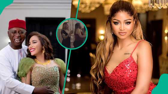“House of highness" Video of Regina Daniels, Ned Nwoko's wives smoking leaves Nigerians talking