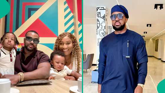 Williams Uchemba shares lovely pictures of his family, flaunts next of kin: "Very important daddy"