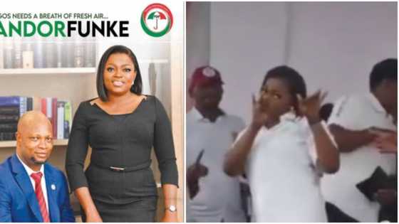 "This is what we will eat for 4 years": Reactions as Funke Akindele, Jandor show off dance steps during rally