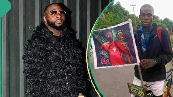 “Turn around, I’m not home”: Davido’s reply to fan riding bicycle from Benue to Lagos to meet him causes stir