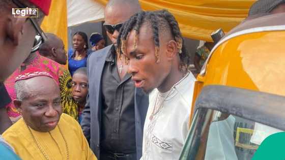 Super Eagles star Samuel Chukwueze spotted in Umuahia church with heavy convoy and bouncer, video