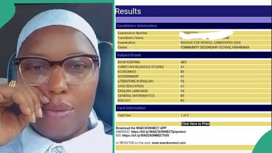 WAEC result of girl who lives with "woman of God" surfaces online due to her performance