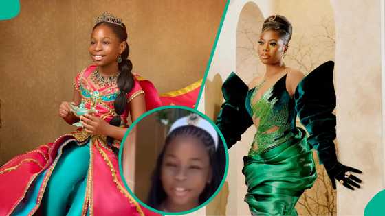 Davido's daughter Imade tells mum Sophia she's embarrassed by people admiring her dress on the road