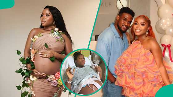 Pregnant Veekee James seen working while in labour, fans react to viral video: “Intentional woman”