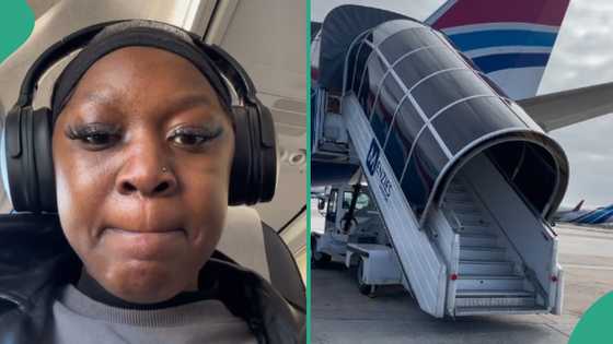 Tired lady takes flight and returns to her parents' house in video, says she was fighting tears