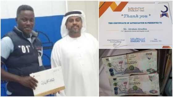 Nigerian man who returned over N11m passenger forgot in his taxi in Dubai gets certificate, many react