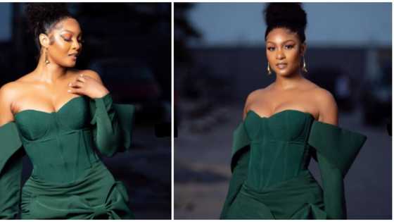 Make them green with envy: Osas Ighodaro celebrates AMVCA nomination in gorgeous mini dress