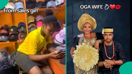 Nigerian woman working as salesgirl marries her boss, wedding photos go viral on social media