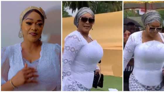 Ghanaian movie star Kalsoume Sinare's corset look at event sparks mixed reactions