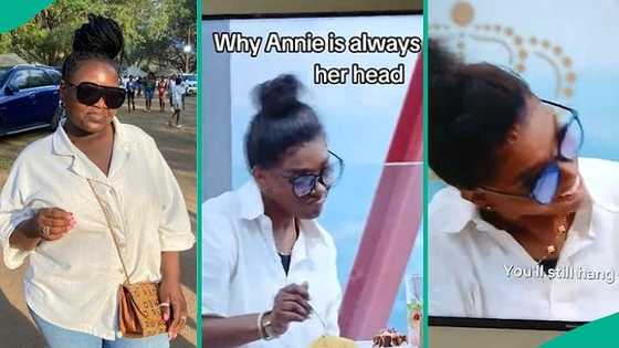 Worried lady investigates why Annie Idibia always shakes her head, shares findings in video, people react