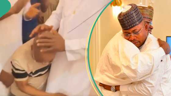 BREAKING: Gov-elect, Usman Ododo reacts to Kogi election win, kneels for Yahaya Bello, video trends