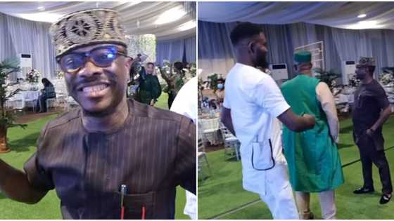 Sickness for where? Julius Agwu rumoured to be on dying bed parties hard at Rita Dominic's wedding in video