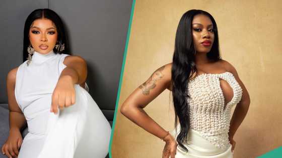 "It's a reunion": Erica, Saskay, other BBNaija stars storm Queen's civil wedding, look glamorous