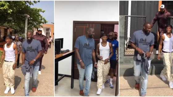 Wizkid moves on from Ghana drama, lands in Cotonou, spotted chilling with president's son in video