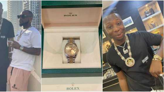 Davido spends heavily on Rolex wristwatch for PA (Photos)