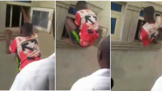 Nigerian thief expertly displays skills he uses in entering peoples' homes in viral video