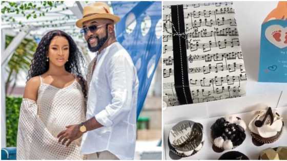 I knew you'd do great: Adesua Etomi showers Banky with sweet words, gift and cake for Father's Day
