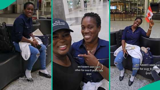After 8 years apart, Canada-based lady gets aunt visa to come work for her abroad, video emerges