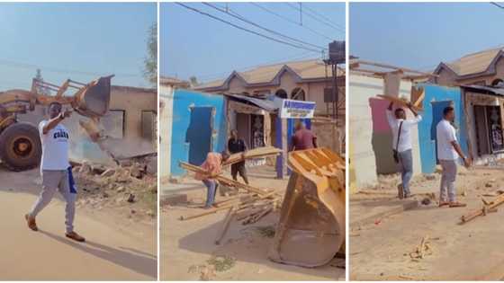 "1 man sorrow, another man happiness": Actor Zubby Michael supervises demolition of shops, to build mall