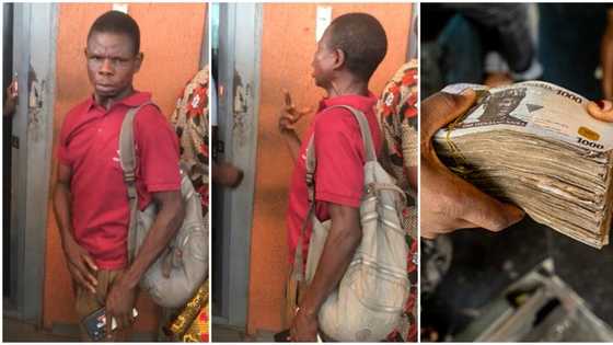 New Naira notes: Nigerian man blows hot, threatens to scatter bank as security bar him from entering in video