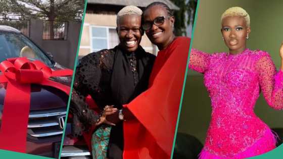 Thrilling video of Real Warri Pikin gifting look-alike mum new car, 18K gold for birthday melts hearts