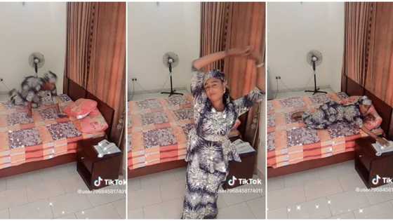 "Mama don lodge oh": Nigerian woman records herself in a hotel room, plays around like it's her first time